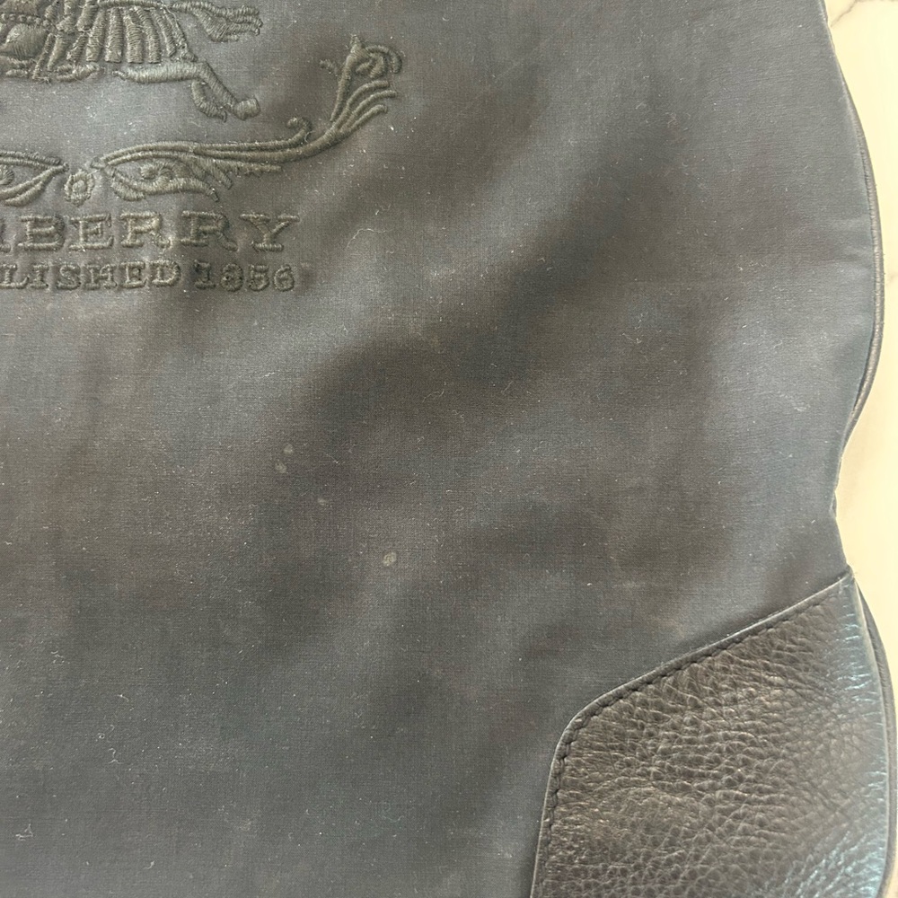Burberry Black Leather and Canvas Tote 👜 - Picture 3 of 16